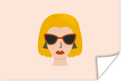 Produktbild von MuchoWow® Poster Frau - Sonnenbrille - Sommer 120x80 cm - Bilder