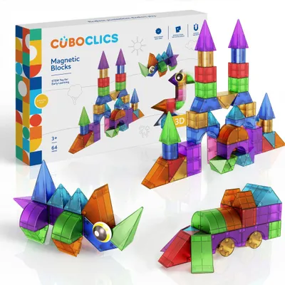Productafbeelding van Cubo Clics - Creatieve set, 64 onderdelen