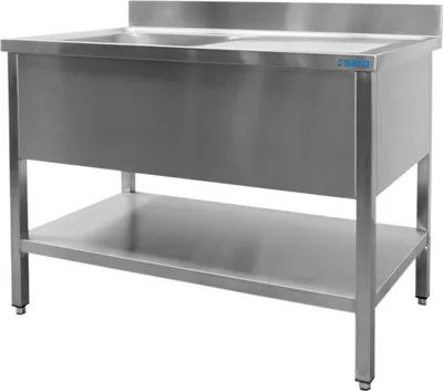Produktbild von Saro Spültisch mit 1 Becken links 1000x700x850mm Türen und Aufkantung