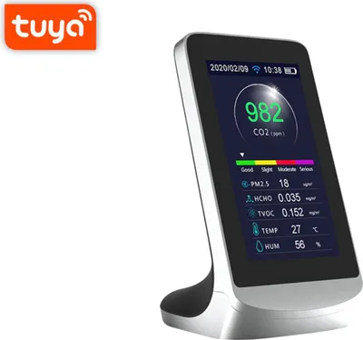 Obrázek produktu pro BOT Chytrý monitor kvality vzduchu AQ1 WiFi Tuya CO2, TVOC, HCHO, PM2.5