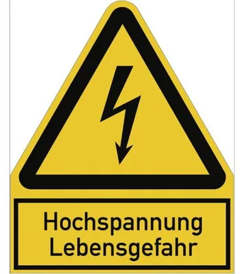 Produktbild von Dreifke® Aufkleber Hochspannung Lebensgefahr, Kombischild, Folie, 100x122 mm