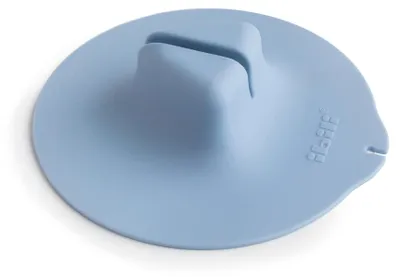 2er-Set Silikon-Becherdeckel, 10 cm Durchmesser, Blau und Grau