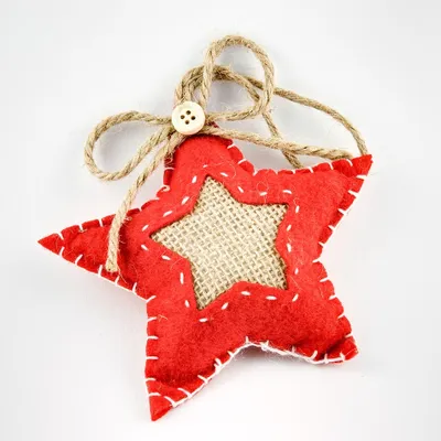 Obrázok produktu pre Látková poinsettia, 11,5 cm