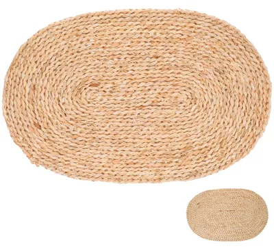 Ovale Tischset geflochten 30x45 cm Maisblatt rutschfest hitzebeständig