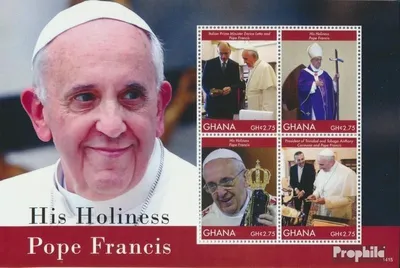 Produktbild von Briefmarken Ghana 2014 Mi 4380-4383 Kleinbogen (kompl.Ausg.) postfrisch Papst Franziskus