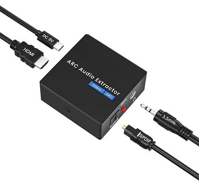 Zdjęcie produktu dla Adapter HDMI arc optyczny ekstraktor audio 192 khz konwerter