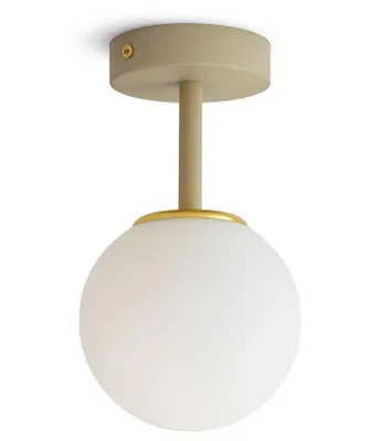 Zdjęcie produktu dla LUXOLAR Lampa sufitowa G9 LED 15W - żyrandol beżowo-złoty dla buira, jadalni, sypialni - styl nowoczesny, skandynawski, soft loft