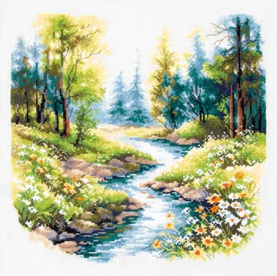 Immagine prodotto di Kit per punto croce "Suoni della natura" di Magic Needle, 26x26cm