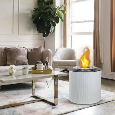 Produktbild von Dmor Bioethanol-Kamin Dsernicol 36x36x56h cm Weiß
