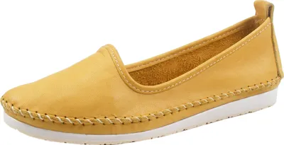 Produktbild von Andrea Conti Damen Mokassin Leder Slipper Ballerina Eyecatcher bequem 0027449, Größe:37 EU, Farbe:Gelb
