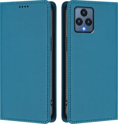 Obrázek produktu pro Kožené pouzdro pro T-Mobile REVVL 6, magnetické flipové pouzdro zPolyuretankůže se stojánkem Jezerní modrá