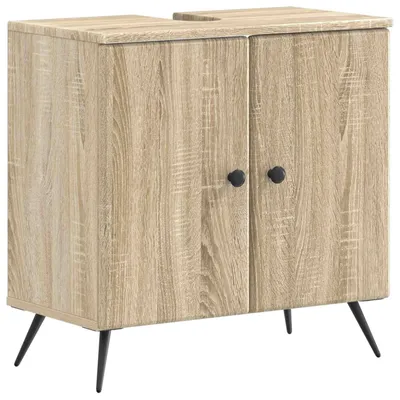 Zdjęcie produktu dla Szafka pod umywalkę vidaXL BREDA, sosna Sonoma, 59,5 x 31,5 x 59 cm