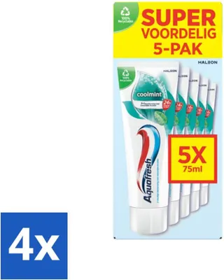 Productafbeelding van Aquafresh Tandpasta Coolmint – Verfrissend en beschermend – Voordeelverpakking – 5 tubes - Voordelige aanbieding - 4 stuks