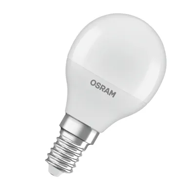 Obrázek produktu pro Žárovka OSRAM SUPERSTAR+ CLASSIC P 40 FR LED, patice E14, tvar mini koule, 4,9 W, 470 lm, 2700 K, teplé bílé světlo, výrazně snížená modrá složka, menší namáhání očí, velmi nízká spotřeba energie