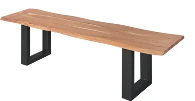 Produktbild von SAM® Sitzbank Baumkante 180 cm natur massiv Akazie schwarz