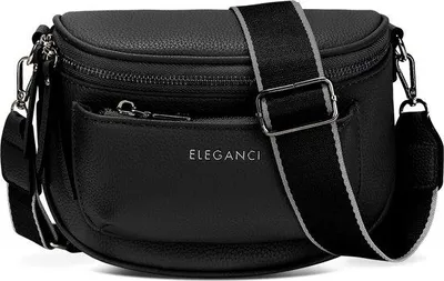 Immagine prodotto di Eleganci® Marsupio Donna - Elegante borsa principale per cellulare e oggetti essenziali - Borsa a tracolla regolabile - Nero