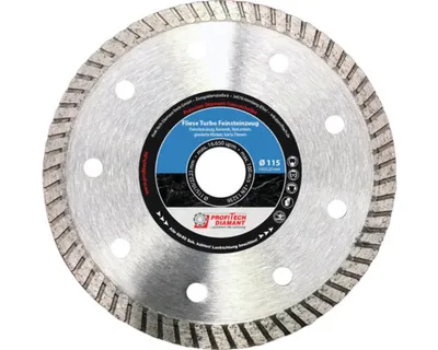 Produktbild von Diamanttrennscheibe Fliese Turbo Feinsteinzeug Profitech Diamant Ø 115x22,23 mm