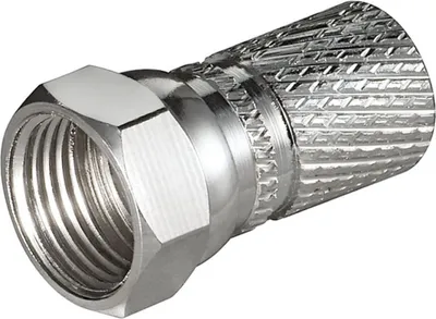 Produktbild von Aufdreh-F-Stecker 7,3 mm Aufdreh-Adapter aus Zink mit Nickelkontakten