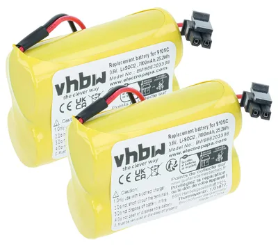 Produktbild von vhbw 2x Batterie kompatibel mit IRB 1200, 910SC PLC Programmable Logic Controller (7000 mAh, 3,6 V, Li-SOCl2)