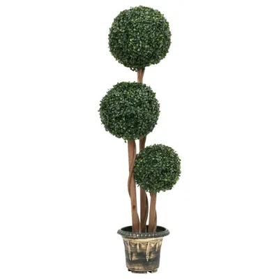 Zdjęcie produktu dla Sztuczny Bukszpan W Formie Kul, W Doniczce, Zielony, 119 Cm Lumarko!