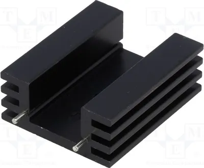 Produktbild von 1x Radiator: geprägt L: 38,1mm  schwarz W: 32mm H: 14mm 11K/W HS-132-38 Kühler
