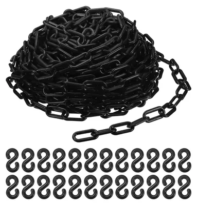 Kunststoffkette 100 Fuß 5,1 cm schwarz für Personenlenkung