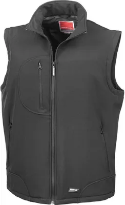 Produktbild von Result Herren Softshell-Weste, wasserabweisend, atmungsaktiv BC859 (XL) (Schwarz/Schwarz)