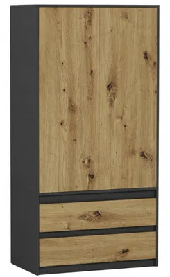 Produktbild von Framire Kleiderschrank - Eiche Artisan - 90 x 51 x 180 cm - Modern B-9TIPANTRACYTMIXARTISAN