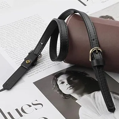 Produktbild von Universal einstellbare Schultergurte für Handtaschen - Kunstleder-Taschenbänder - Schwarz
