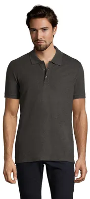 Image de SOLS - Polo "Phoenix" pour hommes, modèle LT3022 (Taille L), couleur gris anthracite chiné