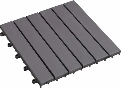 Produktbild von vidaXL Terrassenfliesen 10 Stk. Grau 30 x 30 cm Massivholz Akazie