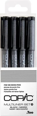 Produktbild von Copic MULTI LINER Set schwarz 4 StÃ1/4ck