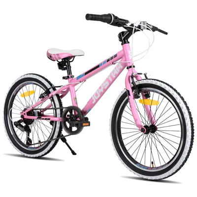 Produktbild von JOYSTAR 20 Zoll Kinderfahrrad für Jungen & Mädchen im Alter von 7-12 Jahren Hardtail Mountainbike für Kinder mit 7-Gang, Rosa