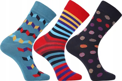 Produktbild von MORAJ Anzugsocken Hoch Bunt Muster 3er Pack 39-42