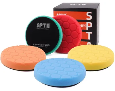 Productafbeelding van SPTA 180mm polijstpad, Hex-Logic polijstschuim, waxschuim, autopolijstschuim