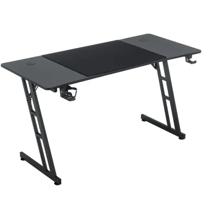 Obrázok produktu pre XMTECH Herný stôl, 120x60 cm, počítačový stôl s držiakom na slúchadlá, držiakom na nápoje a otvorom na káble