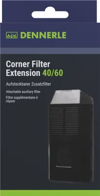 Produktbild von Dennerle Filter Extension 40/60 - Aufsteckbarer Zusatzfilter für Corner Filter 40 und Corner Filter 60