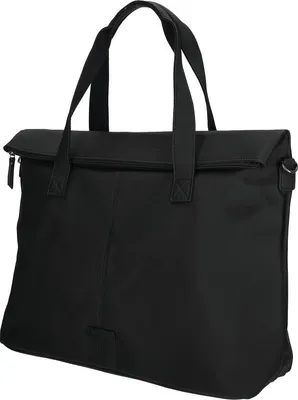 Produktbild von XL großer Damen Shopper Umhängetasche Tasche Leder Optik Schultertasche Büro Arbeit Schwarz