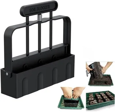 Immagine prodotto di Bloccatore manuale per piantine - bloccaggio manuale - bloccatore manuale per piantine - attrezzo per piantare - nero