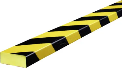 Produktbild von Warn- und Schutzprofil Typ D, gelb/schwarz, 50x20 mm, Länge 5 m