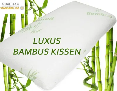 Produktbild von aboutyourhome Kopfkissen Bambus Nackenstützkissen Kissen 40x80 Viskoelastischer Memoryschaum Gelschaum