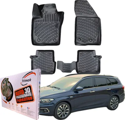 Produktbild von Trimak Autofußmatten kompatibel mit FIAT TIPO (Typ 356) ab 2015 Auto Allwetter Gummimatten