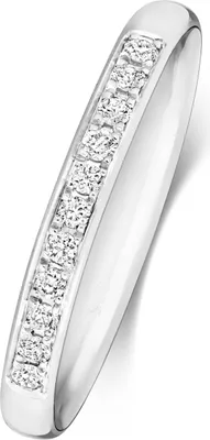 Produktbild von 18 Karat (750) Weißgold Halb Eternity Diamant Trauring/Ehering/Hochzeitsring Brillant-Schliff 0.13 Karat G - SI1, 55 (17.5); TRS1878218KWRSO