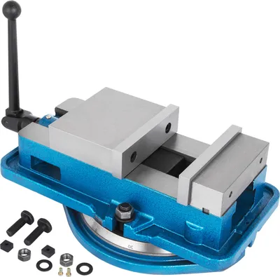 Obrázok produktu pre SucceBuy 5-palcový presný zverák pre frézovačky, 360° otočná základňa, Accu Lock zverák, šírka čeľustí 125 mm, na presné obrábanie presných dielov na frézovačkách a vŕtačkách