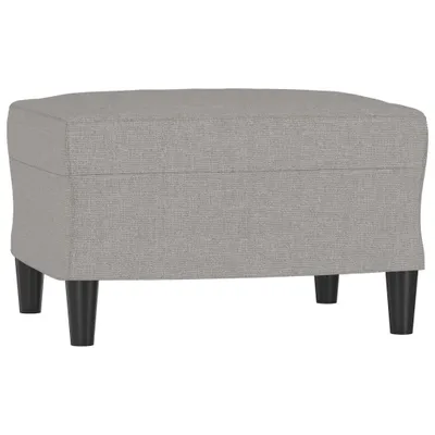 Produktbild von vidaXL Fußhocker Hellgrau 60x50x41 cm Stoff