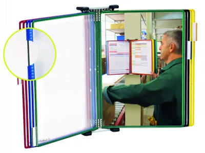 Produktbild von Wandsichttafelsystem A4 10 Sichttafeln farbig sortiert