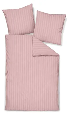 Produktbild von Traumschlaf Mako-Satin Bettwäsche Stripe 2x Kissenbezug 40x40 cm rosa