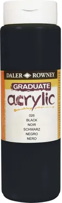 Obrázok produktu pre Daler Rowney Graduate Akrylová farba Black 500 ml 1 ks