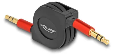Obrázok produktu pre DeLOCK 85369, 3.5mm, Samec, 3.5mm, Samec, 0,9 m, Čierna, Červená