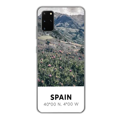 Produktbild von MuchoWow® Handyhülle Schutzhülle Hülle für Samsung Galaxy S20 Plus Spanien - Berge - Blumen Silikon Softcase Handy Hülle - Hartschale